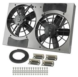 11 Inch 3,750 CFM Derale High-Output Dual RAD Fan and Shroud Kit 16831