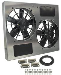 12 Inch 3,750 CFM Derale High-Output Dual RAD Fan and Shroud Kit 16835