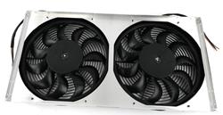 17 Inch 4,800 CFM Derale High-Output Dual RAD Fan and Shroud Kit 16843