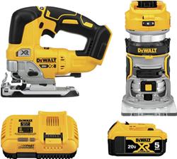 Dewalt 20 V MAX XR Brushless 2-Tool Woodworking Kits DCK201P1