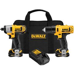 Dewalt 12 V MAX Lithium-Ion Drill/Driver and Impact Driver Combo Kits DCK211S2