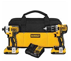 Dewalt 20 V MAX XR Brushless Compact Drill/Driver and Impact Driver Combo Kits DCK283D2