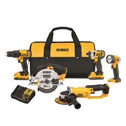 Dewalt 20 V MAX Compact Cordless 5-Tool Combo Kits DCK521D2