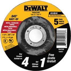 Dewalt Cut-Off Wheels DW8424B5