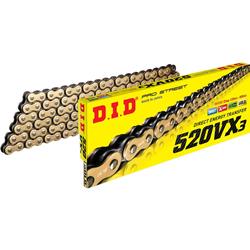 D.I.D Racing Chain VX Series Pro Street X-Ring Chains 520VX3G-25FT
