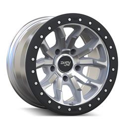 Dirty Life Wheels 9303 DT-1 Dual-Tek Series Machined Wheel with Simulated Beadlock Ring 17x9