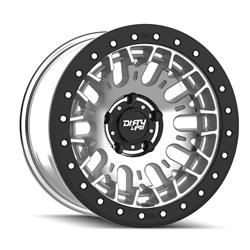 Dirty Life Wheels 9317 DT-3 Dual-Tek Series Machined Wheel with Simulated Beadlock Ring 17x9