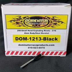 Dominator Small Head Exploding Rivets DOM-1213-BK