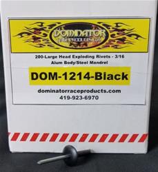 Dominator Large Head Exploding Rivets DOM-1214-BK