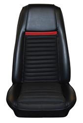 Distinctive Industries Deluxe Comfortweave Seat Cover Upholstery for 1970 MUSTANG - 068809BLKRED