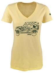 Jeep Atomic Side Ladies V-Neck T-Shirts