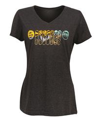 Jeep Atomic Grille Ladies V-Neck T-Shirts