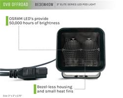 DV8 Offroad Elite Series LED Pod Lights BE3EW40W