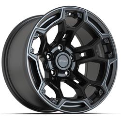 Defiant DF03 Satin Black Wheels with Dark Charcoal Trim 17x9