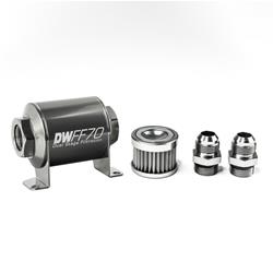 DeatschWerks Inline 5 Microns Fuel Filter with -8 AN Inlet Size 8-03-070-005K-10