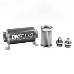 DeatschWerks Inline 5 Microns Fuel Filter with -8 AN Inlet Size 8-03-110-005K-6