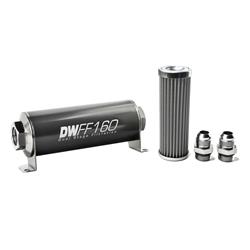 DeatschWerks Inline 100 Microns Fuel Filter with -10 AN Inlet Size 8-03-160-100K-10