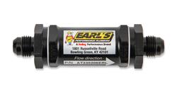 Earl's Performance Inline 85 Microns Fuel Filter with -6 AN Inlet Size AT230206ERL