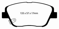 EBC Greenstuff Passenger Car Organic Brake Pads for 2011-2018 OPTIMA, 2010-2015 SONATA - DP21864