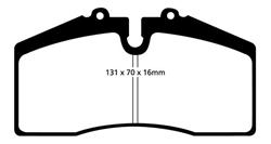 EBC Redstuff Ceramic Brake Pads for 1965-1993 911, 1970-1976 914, 1971-1973 BEETLE - DP31014C