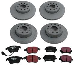 EBC Stage 20 Ultimax2 Front and Rear Pads and RK Rotors for 2005-2014 GOLF, 2012-2013 GOLF R, 2005-2017 JETTA - S20K1082