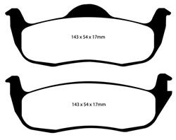 EBC Ultimax 2 Brake Pads for 2006-2010 COMMANDER, 2005-2010 GRAND CHEROKEE - UD1087