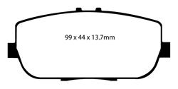 EBC Ultimax 2 Brake Pads for 2017-2020 124 SPIDER, 2006-2023 MX-5 MIATA - UD1180
