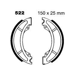 EBC Organic Brake Shoes for 1980-1982 SR250, 1981 SR250T - 522