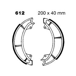 EBC Organic Brake Shoes for 1985 GS300L, 1977-1978 GS400X, 1983 GS450TX - 612
