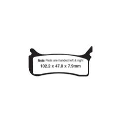 EBC EPFA Extreme Pro Brake Pads for 2004 FS450E, FS650E - EPFA406HH