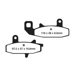 EBC R Series Sintered Brake Pads for 1990-1993 DR650S - FA147R