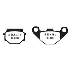 EBC X Series Moto-X Brake Pads for 2003-2007 LT-A500F VINSON 500 4X4 AUTO - FA372X