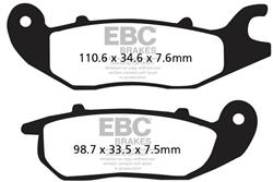 EBC Organic Brake Pads for 2004-2011 CBR125R, 2011-2013 CBR250R, 2014 GROM 125 - FA375