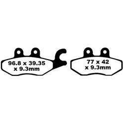 EBC Double-H Scooter Brake Pads for 2012-2014 BV 350, 2010-2014 MP3 250 - SFA418HH
