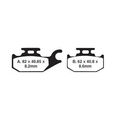 EBC Double-H Scooter Brake Pads for 2014-2017 UH200 BURGMAN ABS - SFA413HH