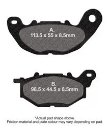 EBC Organic Scooter Brake Pads for 2018-2021 CZD300 XMAX - SFA705