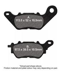 EBC Organic Scooter Brake Pads for 2018-2021 CZD300 XMAX - SFA706