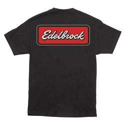 Edelbrock 2312 T-Shirt Short Sleeve Cotton Black Edelbrock Logo Men/'s Large Each