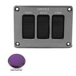 Eddie Marine Billet Aluminum Switch Panels SP-202DPR