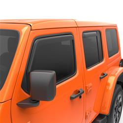 EGR In-Channel Window Visors for 2020-2024 GLADIATOR, 2018-2024 WRANGLER - 575255