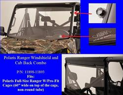 Extreme Metal Products Polaris Ranger Windshield and Cab Back Combos 11898-11893