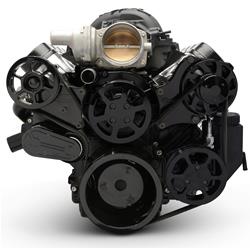 Eddie Motorsports Raven Series LS Chevy S-Drive Serpentine Pulley Drive Systems MS118-92BK