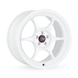 Enkei PF06 Gloss White Wheels with Machined Lip 18x9