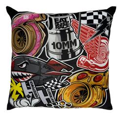 Eat Sleep Race Throw Pillow 1820