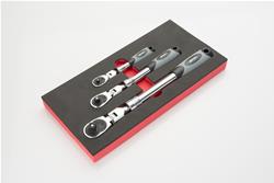 EZ Red Locking Flex Head 1/4 in., 3/8 in., 1/2 in. Ratchets MR482FL