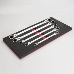 EZ Red Extra-Long Flex Head Ratcheting Wrenches WR5ML