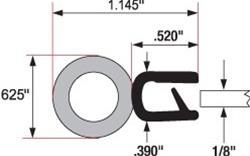 Fairchild Industries Weatherstrip Seals, Individual Position 1825-25