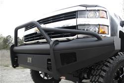 Fab Fours Black Steel Elite Pre-Runner Front Bumpers for 2007-2010 SILVERADO 2500 HD, SILVERADO 3500 HD - CH08-Q2062-1