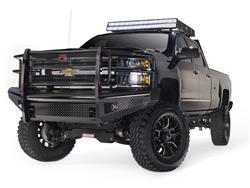 Fab Fours Black Steel Full Guard Front Bumpers for 2007-2010 SILVERADO 2500 HD, SILVERADO 3500 HD - CH08-S2060-1