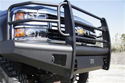 Fab Fours Black Steel Elite Full Guard Front Bumpers for 2015-2019 SILVERADO 2500 HD, SILVERADO 3500 HD - CH14-Q3060-1